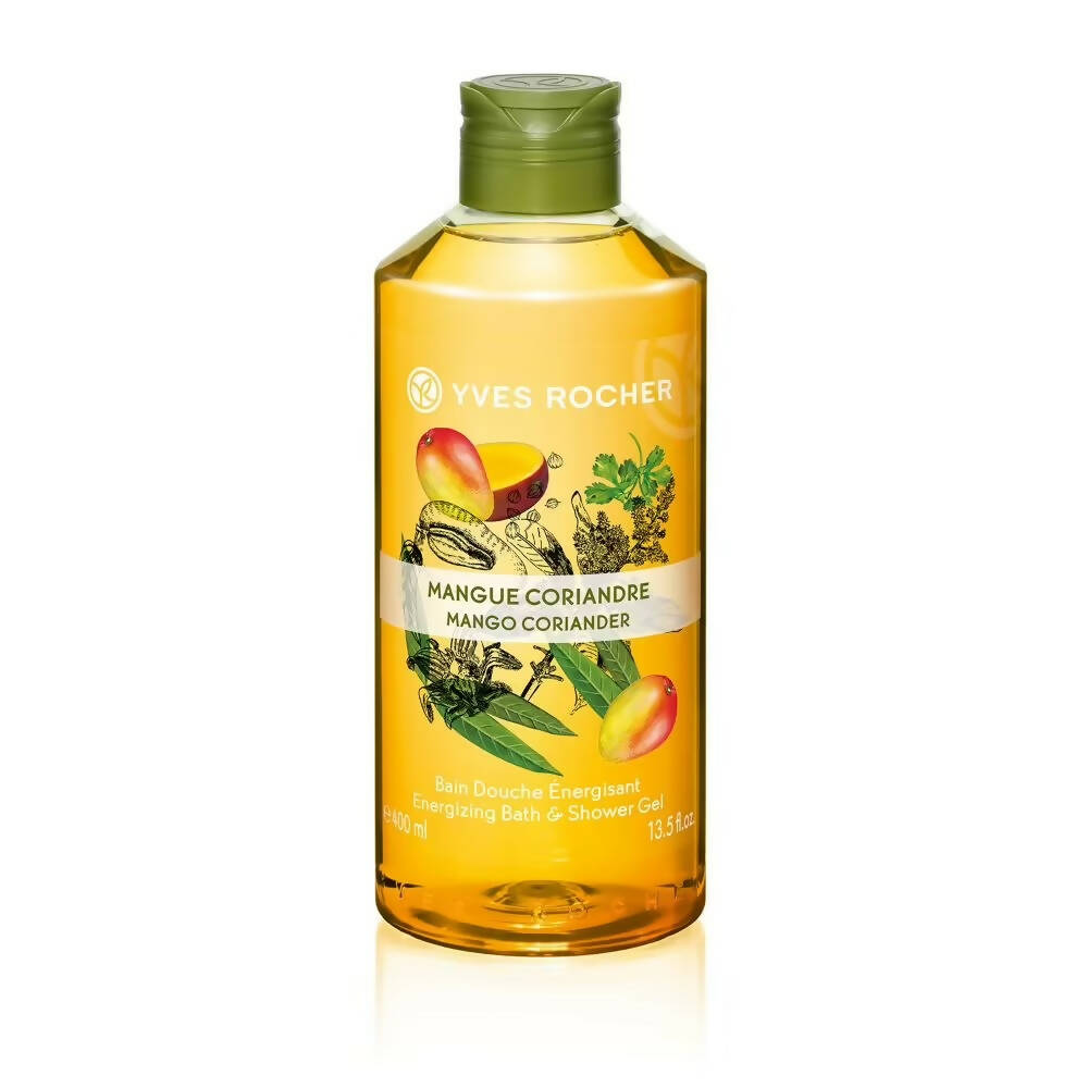 Yves Rocher Energizing Bath & Shower Gel - Mango Coriander - Distacart