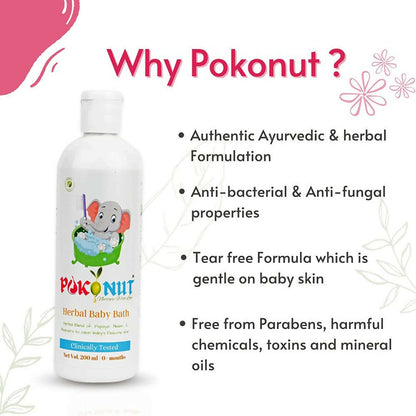 Pokonut Herbal Baby Body Bath - Distacart