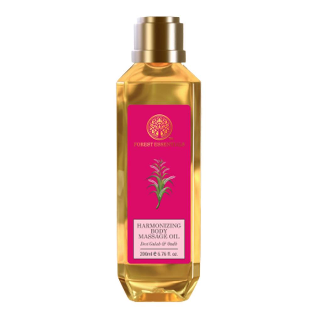 Forest Essentials Harmonizing Body Massage Oil Desi Gulab & Oudh - Distacart
