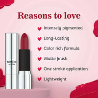 Thumbnail for Flicka Tomato Brown Matte Finish Lipstick Shade 12 - Distacart