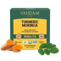 Thumbnail for Vahdam Turmeric Moringa Herbal Tea Bags