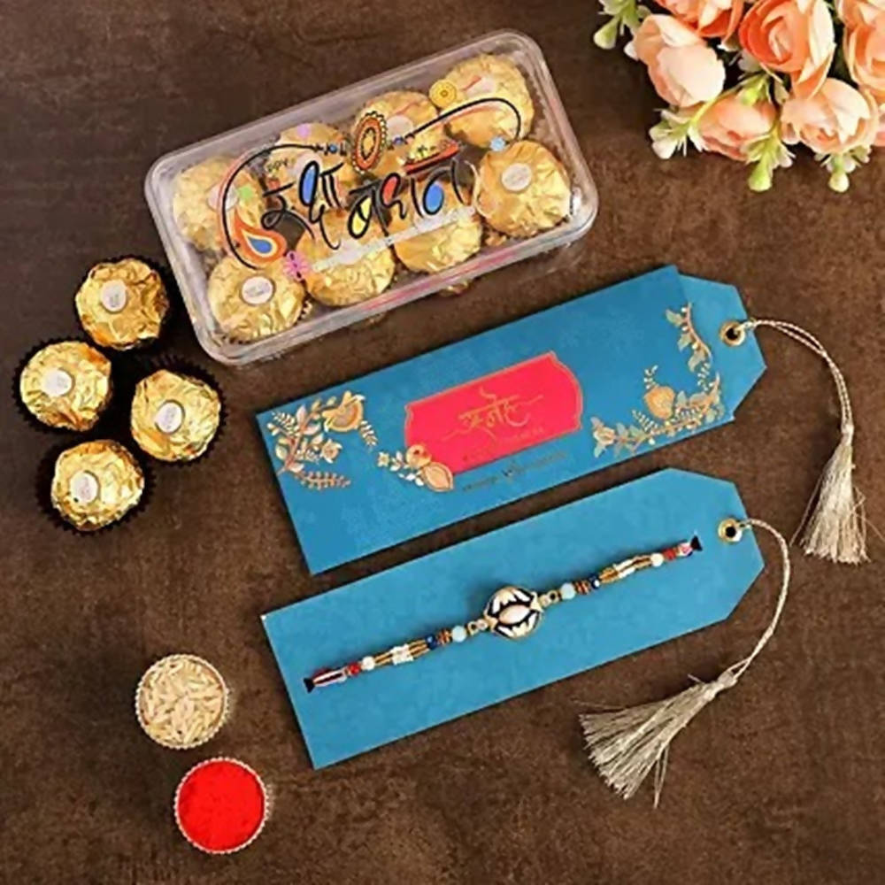 Meenakari Rakhi & Ferrero Rocher Rakshabandhan Box