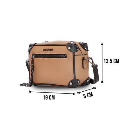 Colorbar Pouch The Classic Crossbody - Tan - Distacart