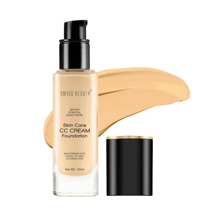 Swiss Beauty Skin Care CC Cream Liquid Foundation - 5 Pale Medium - Distacart