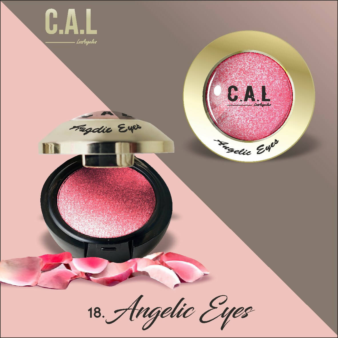 CAL Los Angeles Angelic Eye Shadow (Single Eyes) 18-Pink - Distacart
