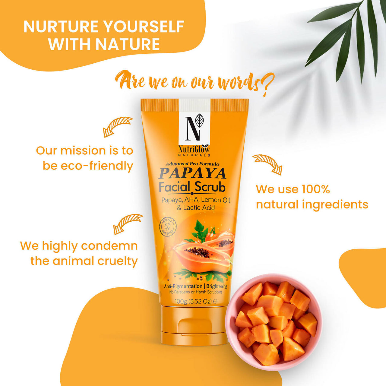 NutriGlow NATURAL'S Papaya Facial Scrub - Distacart