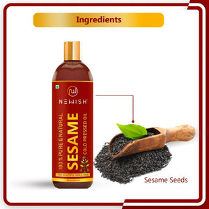 Newish Cold Pressed Sesame Oil For Hair & Skin - Distacart