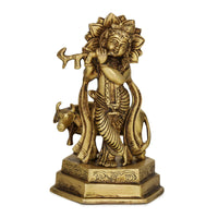 Thumbnail for Devlok Lord Krishna with Cow Idol - Distacart