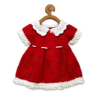 Thumbnail for Chutput Kids Micky Design Red Coloured Solid Frock - Distacart