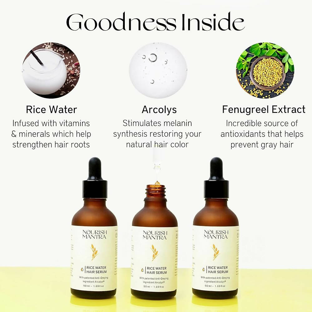 Nourish Mantra Anti-Greying Rice Water Serum - Distacart