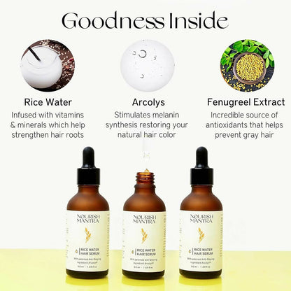 Nourish Mantra Anti-Greying Rice Water Serum - Distacart