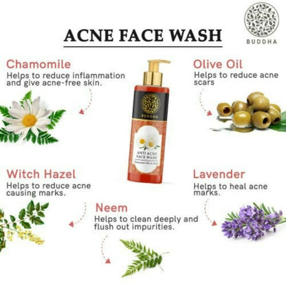 Buddha Natural Anti Acne Face Wash - Distacart