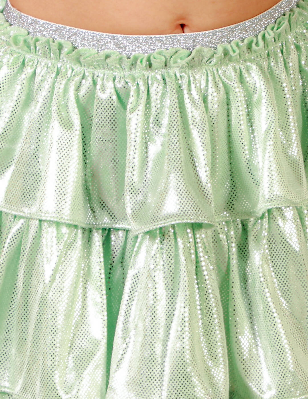 Lil Drama Girls Party Top With Skirt - Green - Distacart