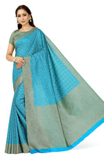 Thumbnail for Mimosa Women's Patola Art Silk Turquoise Blue Saree - Distacart