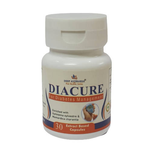 Deep Ayurveda Diacure 500mg Veg Capsules - Distacart