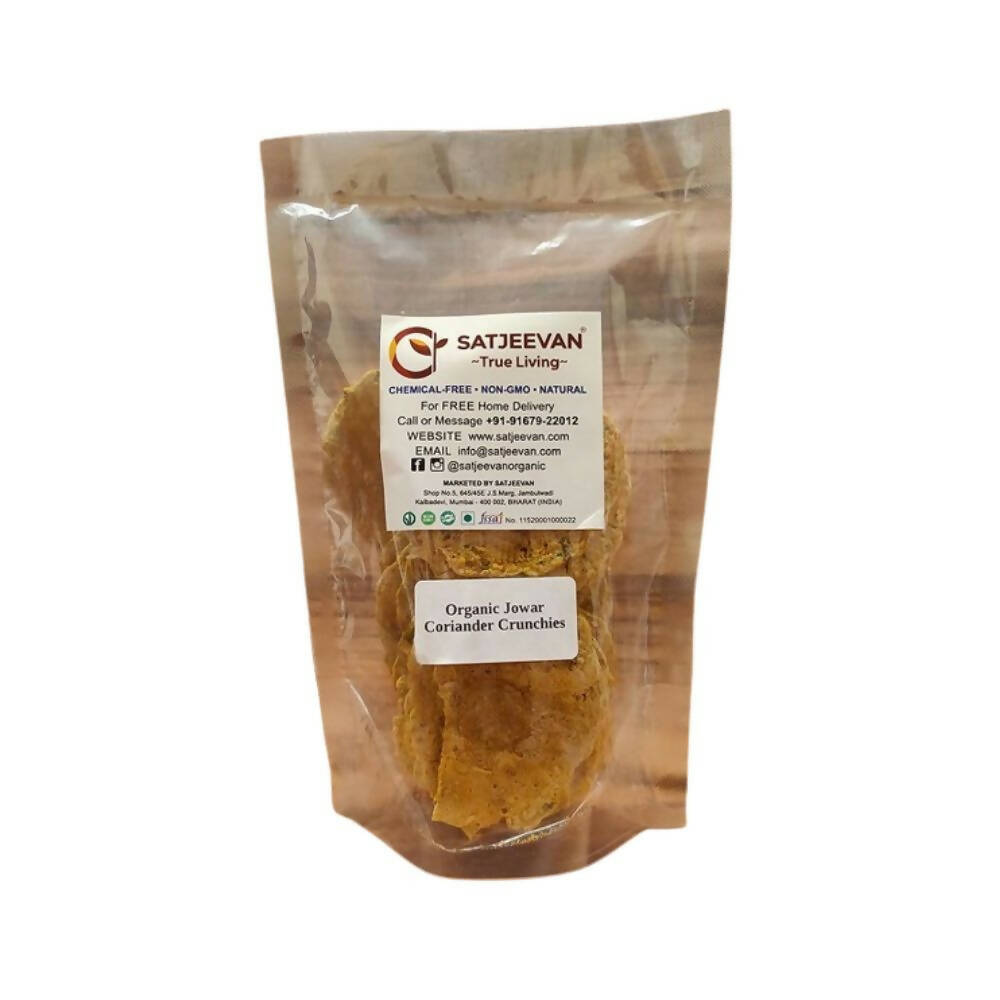 Satjeevan Organic Jowar Coriander Crunchies - Distacart