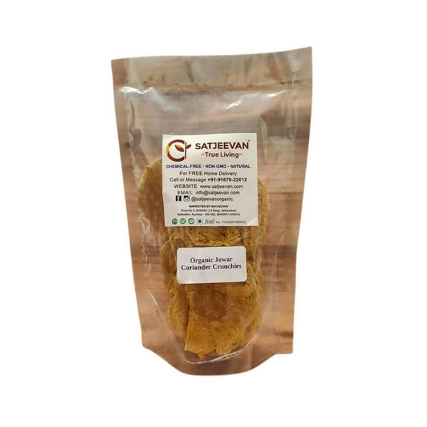 Satjeevan Organic Jowar Coriander Crunchies - Distacart