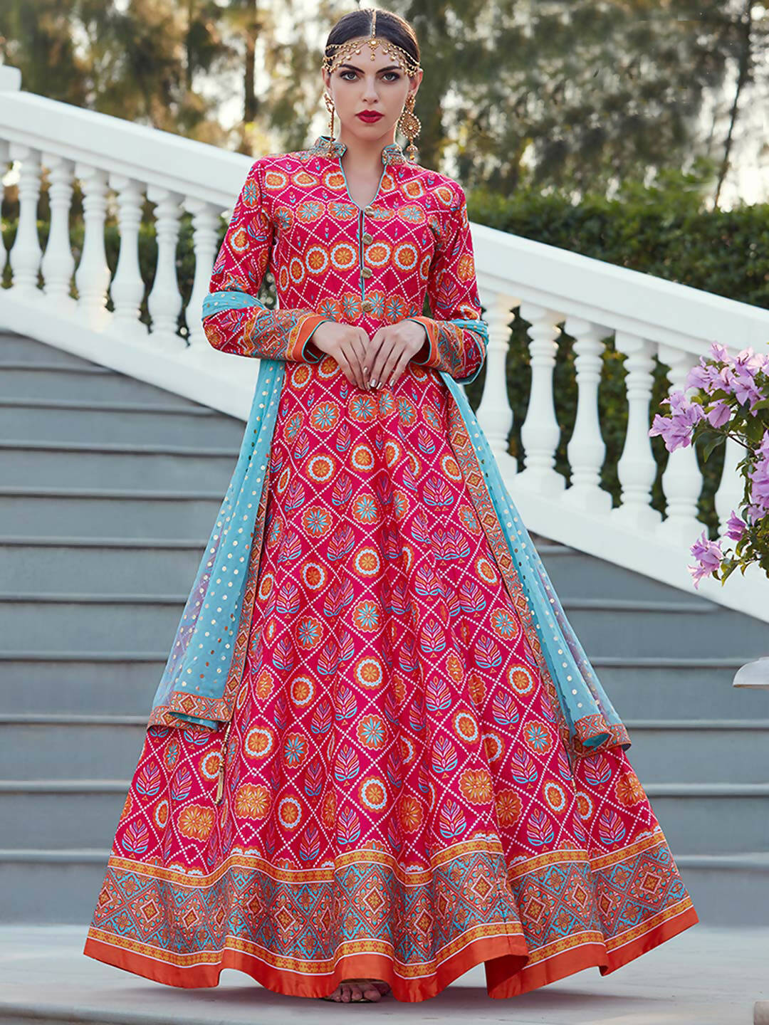 Partywear Designer Pink Heavy Soft Killer Silk Salwar Suit - Anbazaar - Distacart