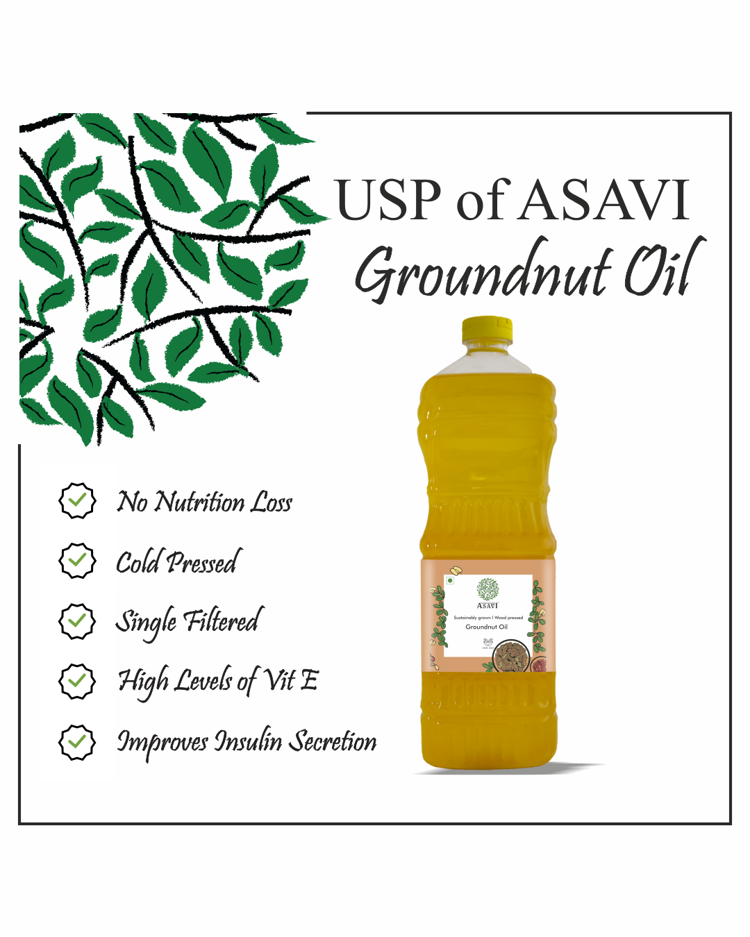 Asavi Cold Pressed Groundnut Oil - Distacart