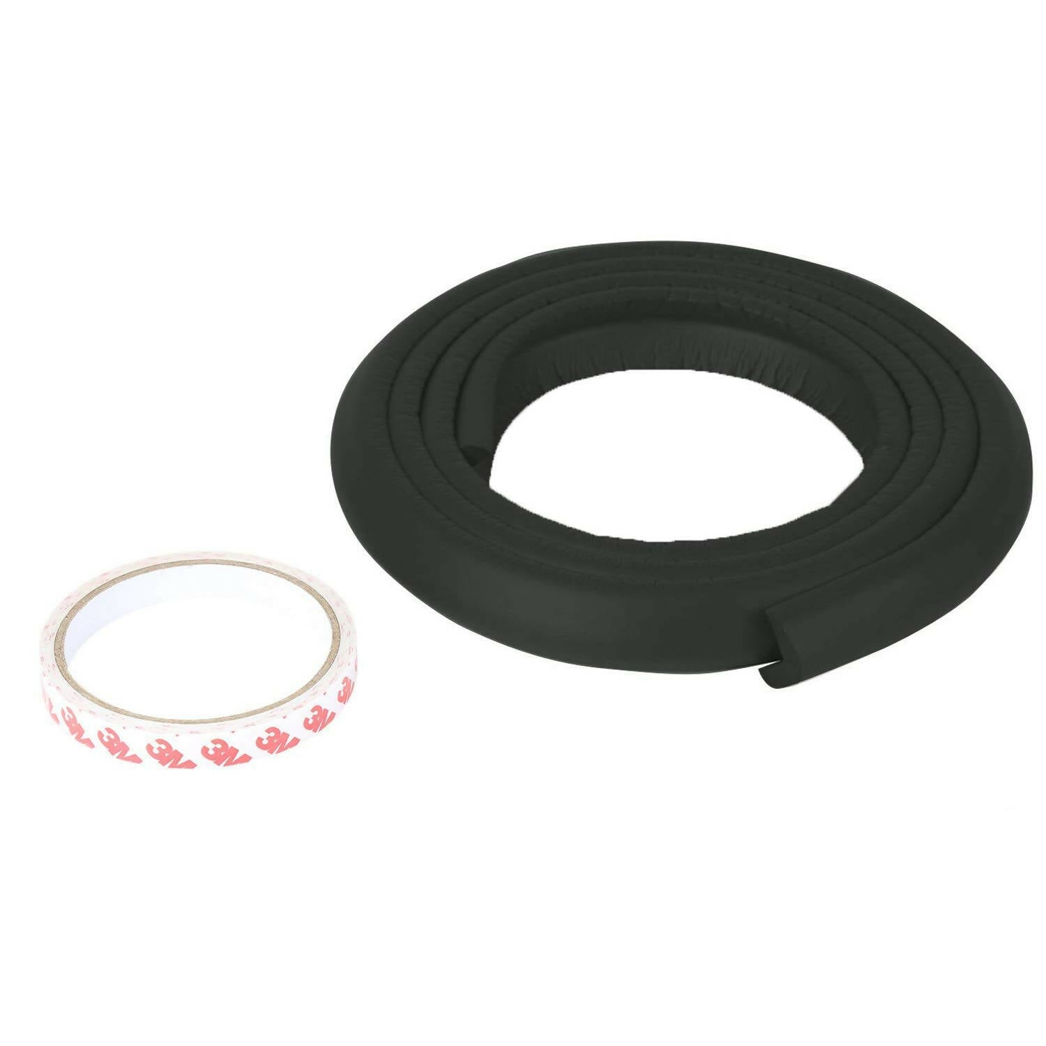 Safe-O-Kid Unique High Density 2 Mtr Long U - Shaped 2 Edge Guard Strips - Black - Distacart