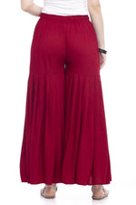 Thumbnail for Mominos Fashion Reyon Cotton Maroon Palazzo - Distacart