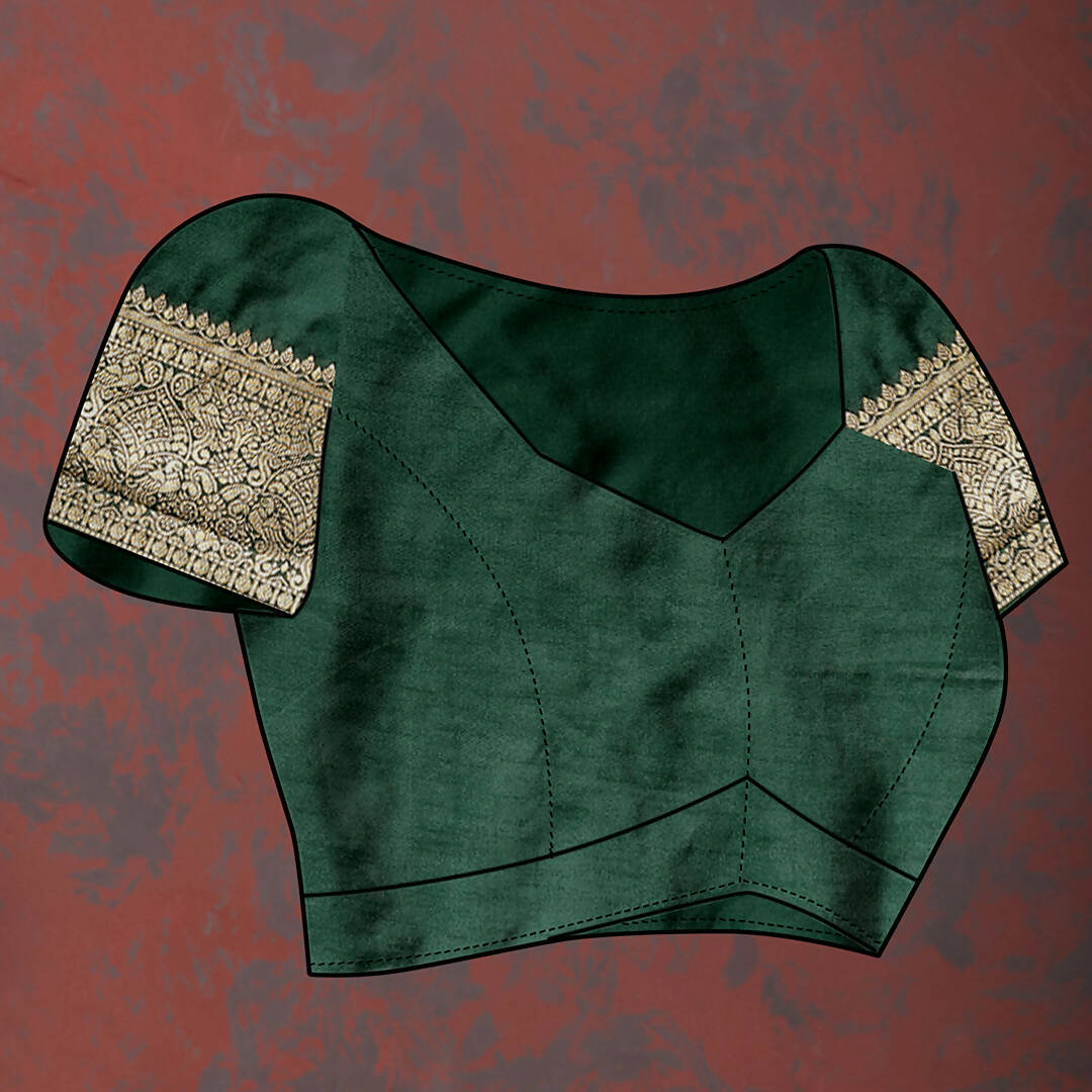 Lorenvalley Fashion Green Soft Silk Woven Design Gold Zari Weaving Saree - Distacart