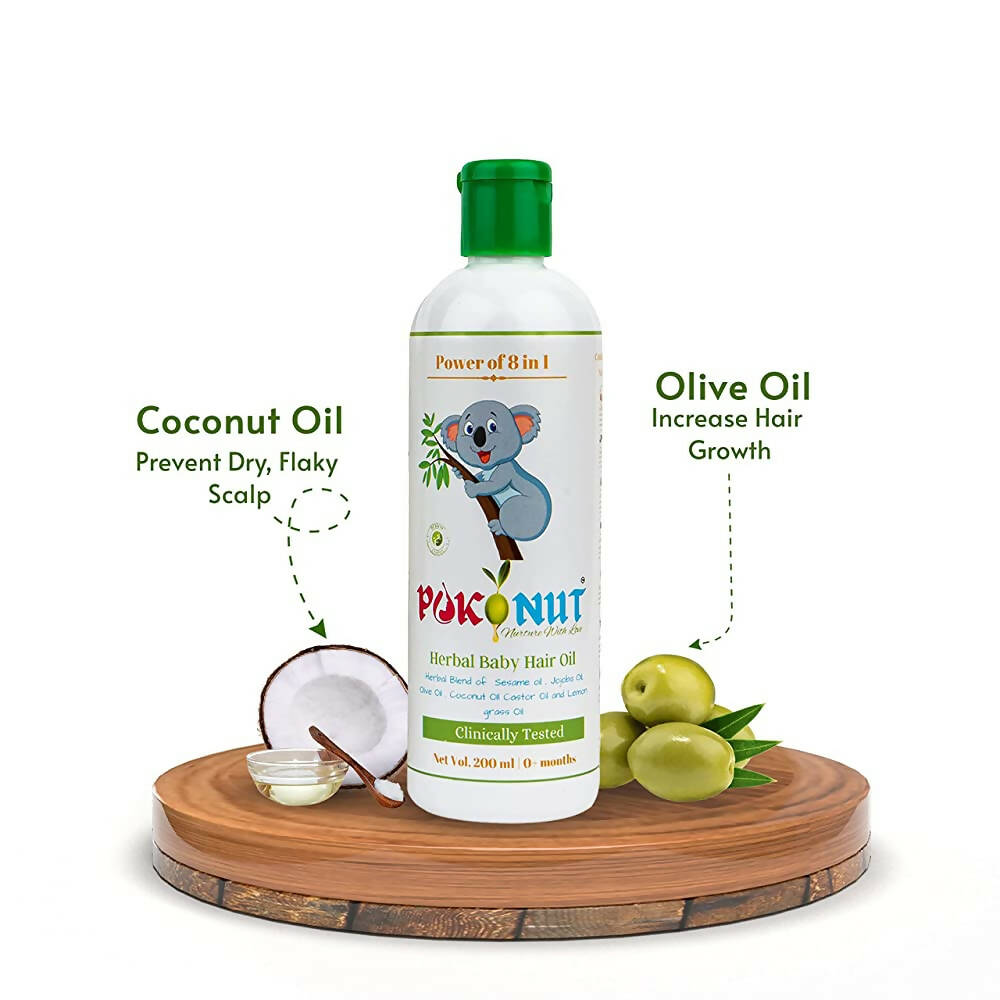 Pokonut Herbal Chemical Free Baby Hair Oil - Distacart