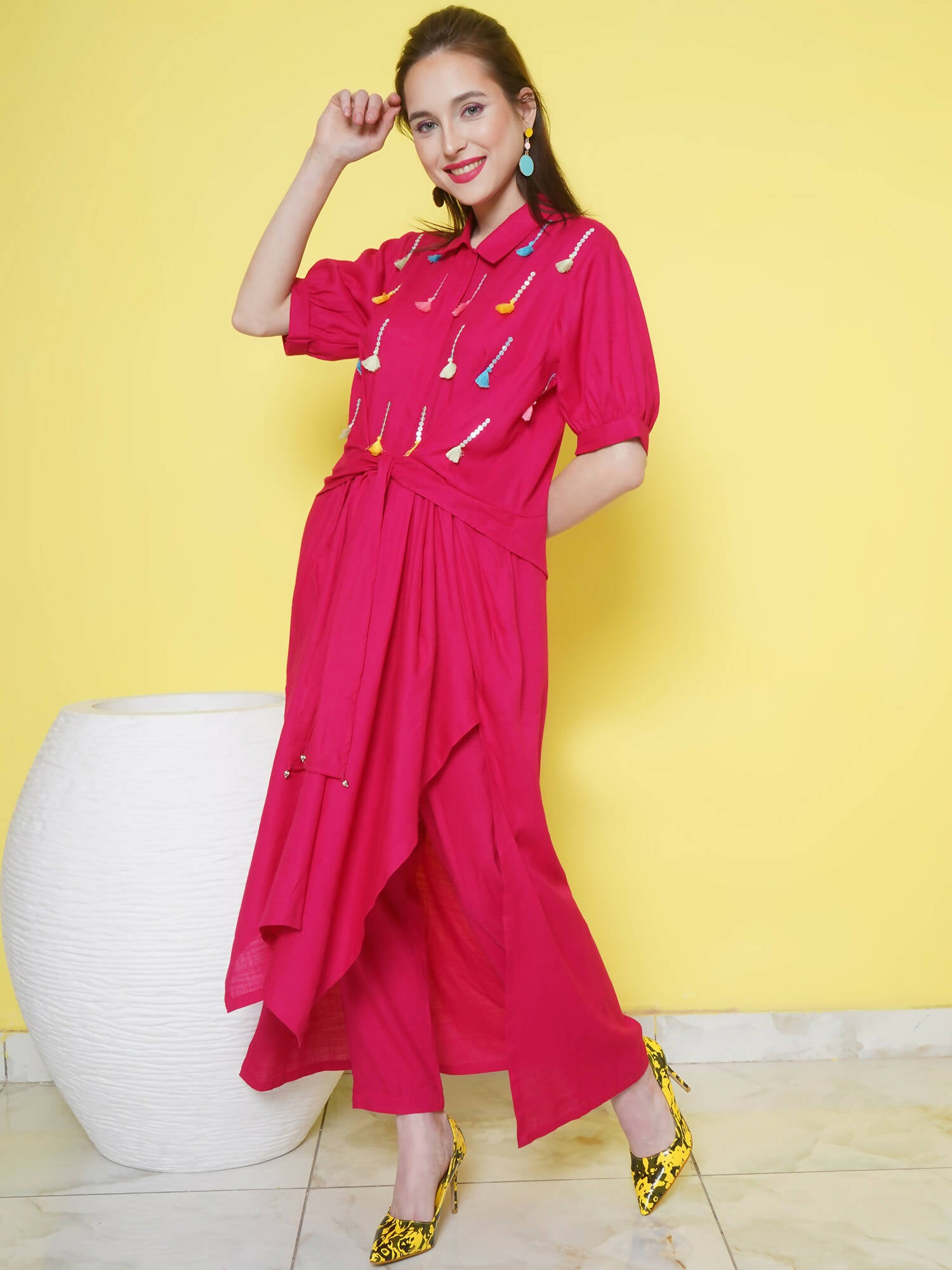 Women Republic Pink Rayon Indoester Set - Distacart