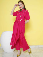 Thumbnail for Women Republic Pink Rayon Indoester Set - Distacart