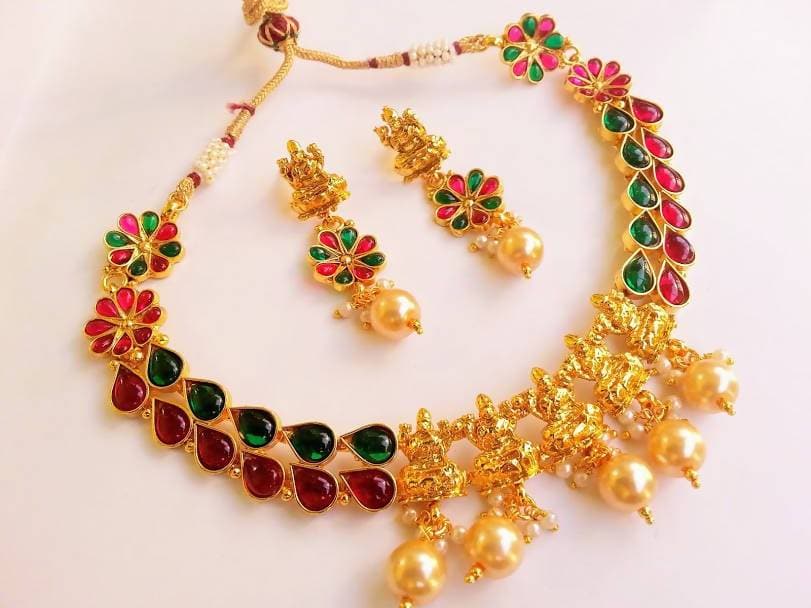 Multicolor Temple Necklace Set