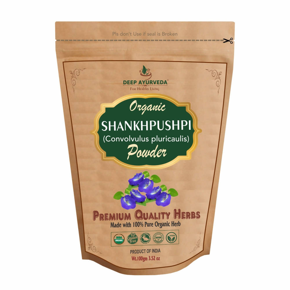 Deep Ayurveda Organic Shankhpushpi Powder - Distacart