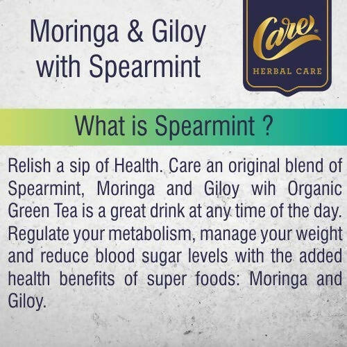 Care Moringa & Giloy Green Tea Bags with Spearmint - Distacart