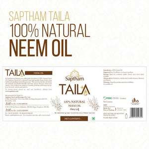 Saptham Taila 100% Natural Neem Oil - Distacart