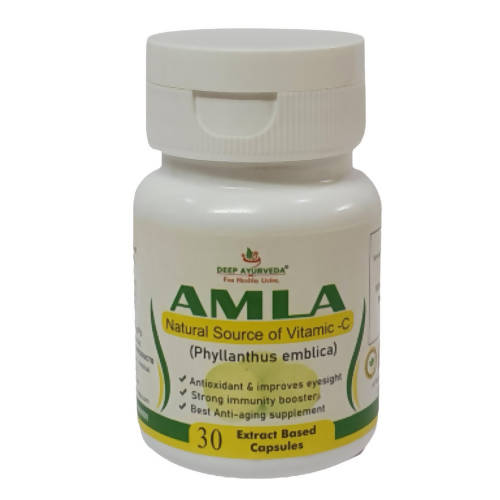 Deep Ayurveda Amla 500mg Veg Capsules - Distacart