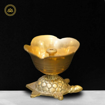 Brass Kurma Flower Diya - Distacart