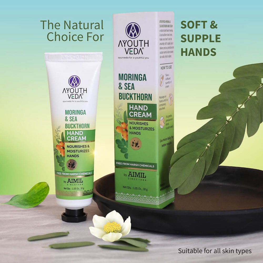 Ayouthveda Moringa & Sea Buckthorn Hand Cream - Distacart