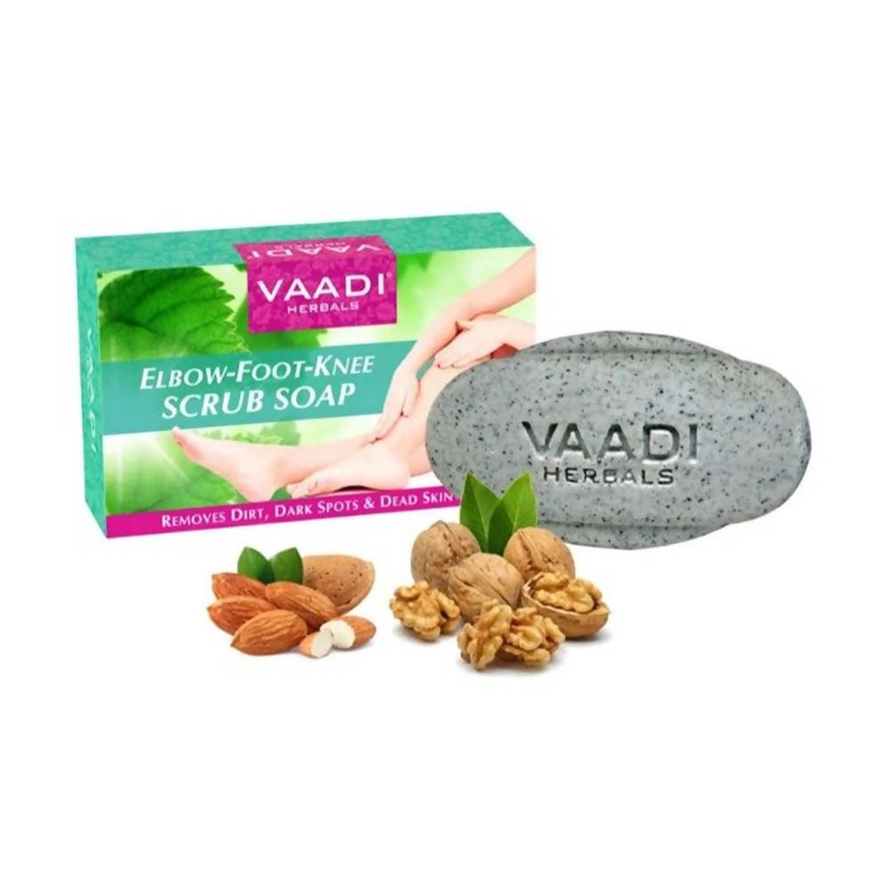 Vaadi Herbals Elbow Foot Knee Scrub Soap with Almond and Walnut Scrub - Distacart