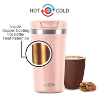Thumbnail for Milton Corral Thermosteel Insulated Coffee Mug Tumbler - 400ml (Peach) - Distacart