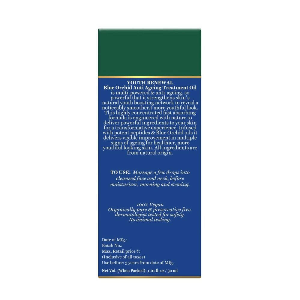 Biotique Youth Renewal Blue Orchid Anti-Ageing Treatment Oil - Distacart