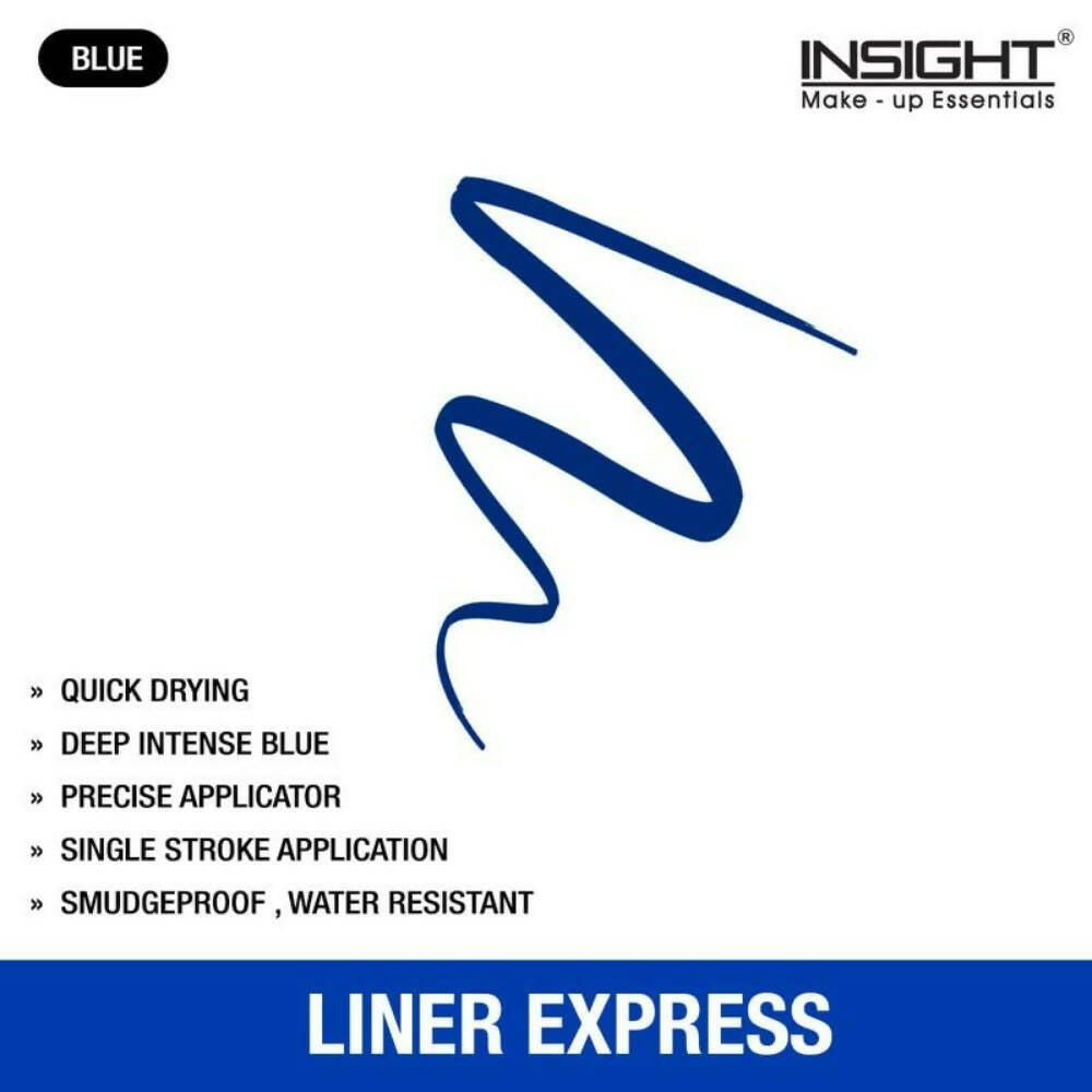 Insight Cosmetics Liner Express Eye Pen Smudge Proof Eye Makeup (Blue) - Distacart
