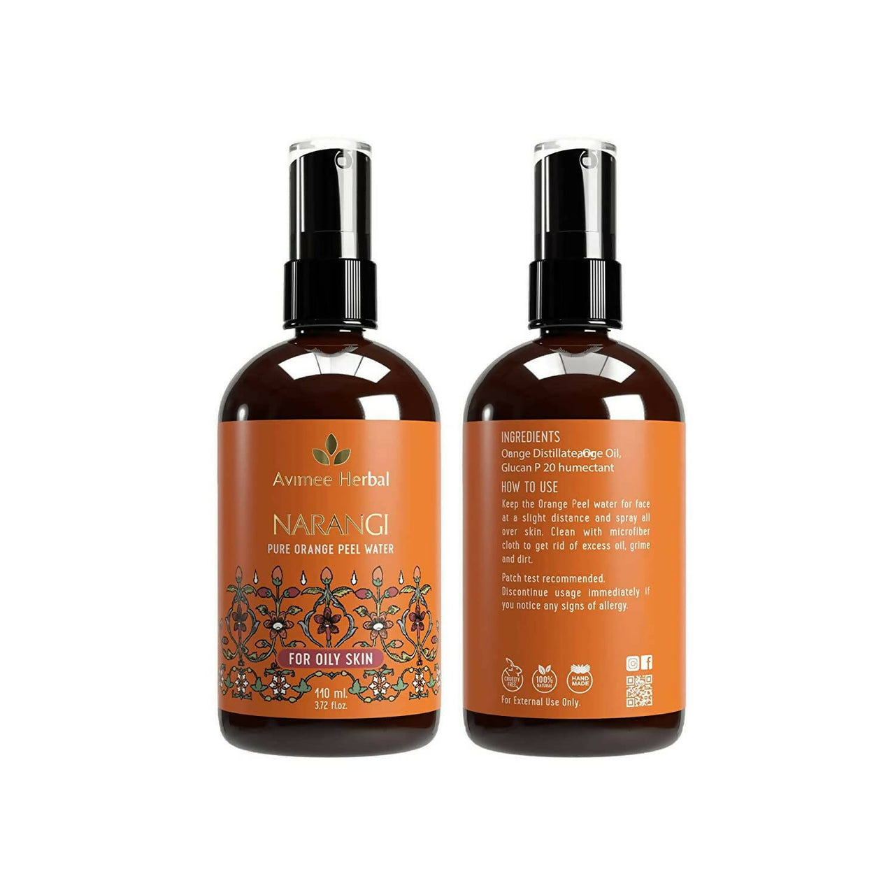 Avimee Herbal Narangi Pure Orange Peel Water For Oily Skin - Distacart