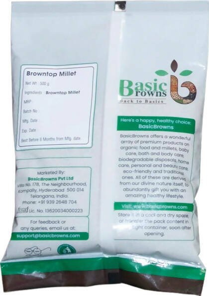 BasicBrowns Browntop Millet - Distacart
