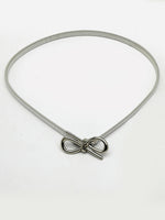 Thumbnail for NVR Women Circular Silver Plated Stretchable Metal Belt - Distacart