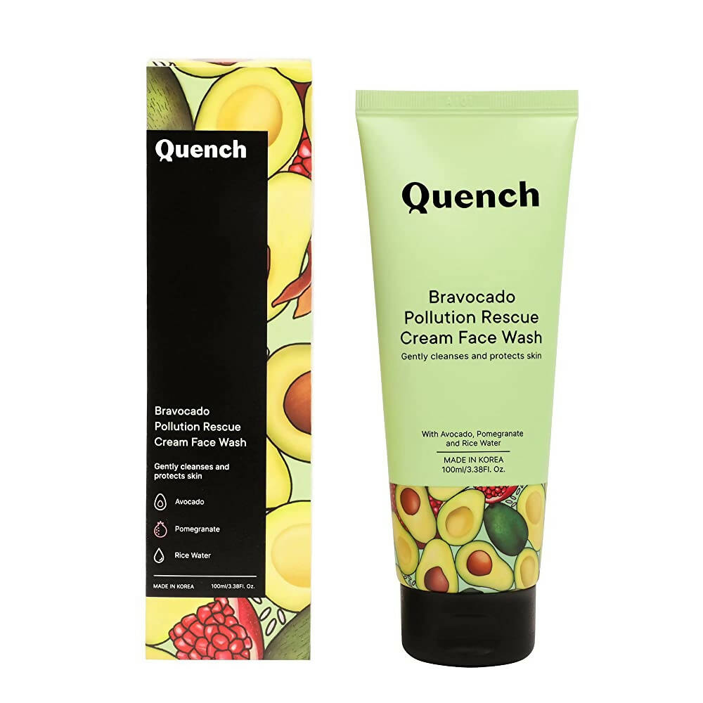 Quench Botanics Bravocado Pollution Rescue Cream Face Wash - Distacart
