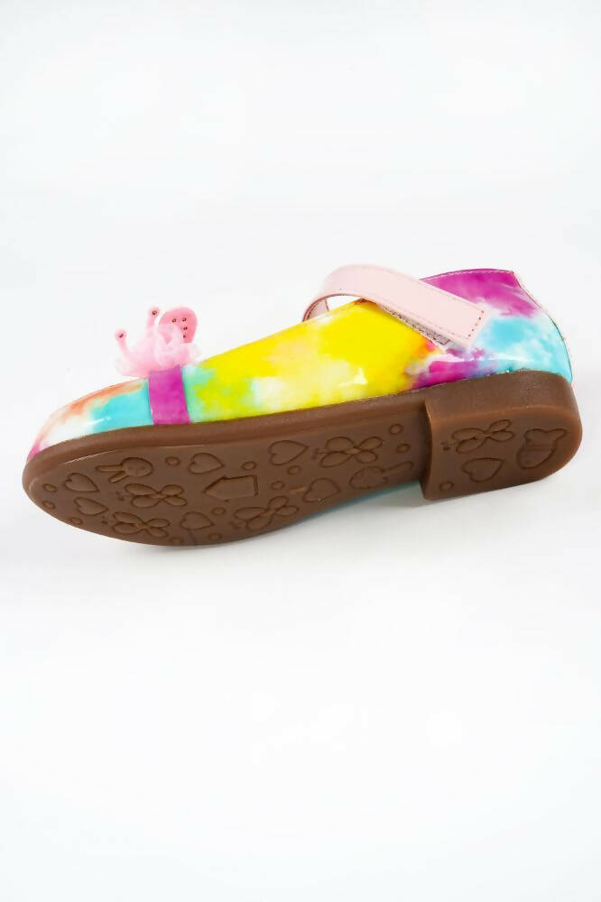 Tiny Bugs Girls Party Wear Velcro Ballerinas - Pink - Distacart