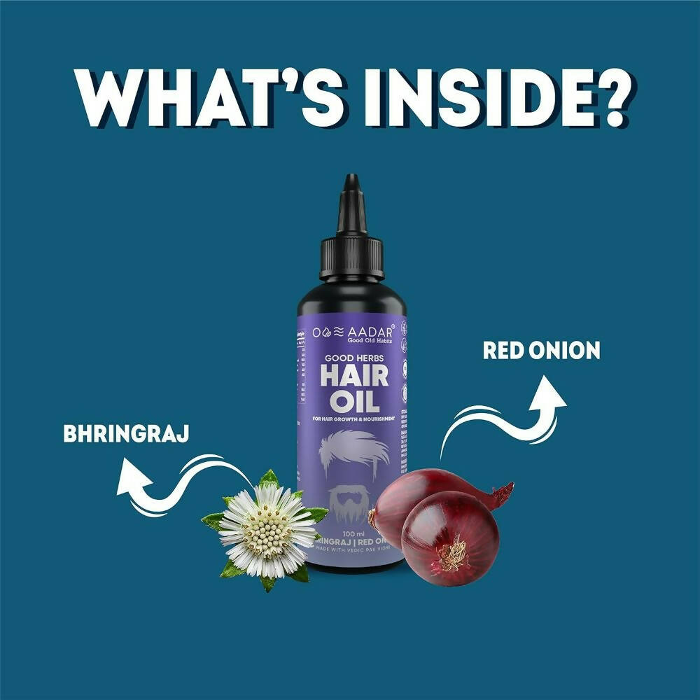 Aadar Good Herbs Hair Oil for Hair Fall & Damage Control - Distacart