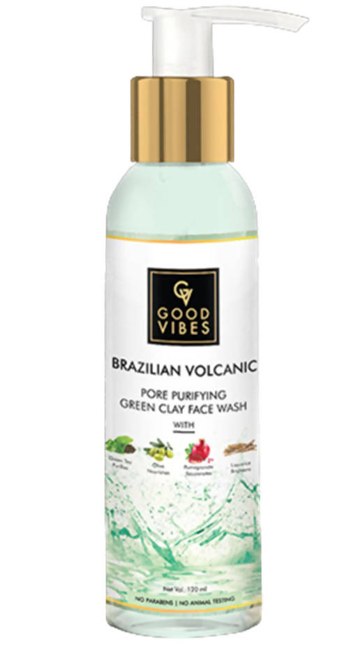 Good Vibes Brazilian Volcanic Pore Purifying Green Clay Face Wash