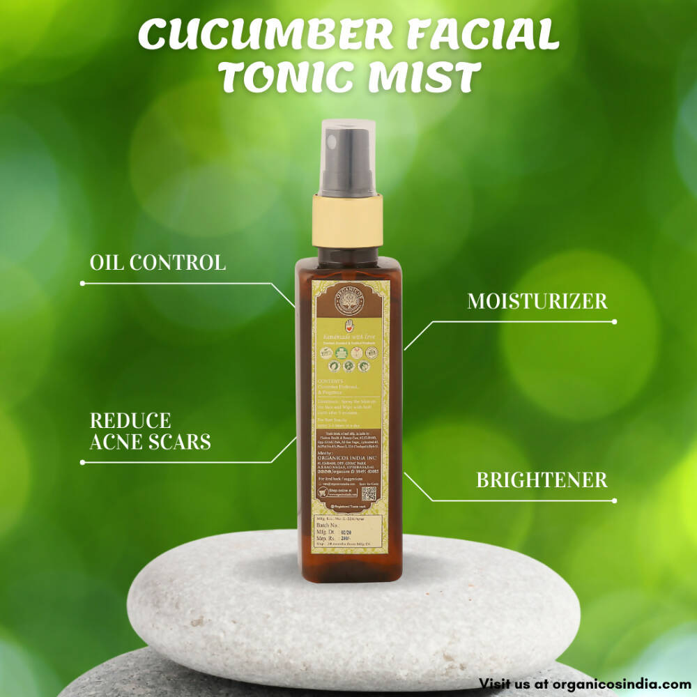 Organicos Cucumber Facial Tonic Mist - Distacart