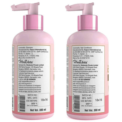 Wow Skin Science Himalayan Rose Shampoo and Conditioner - Distacart
