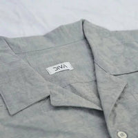 Thumbnail for Diva Globe Grey Lapel Collar Shirt - Distacart